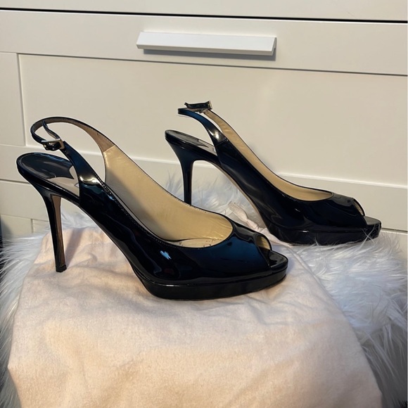 Jimmy Choo Black Patent Heels - Picture 5 of 7